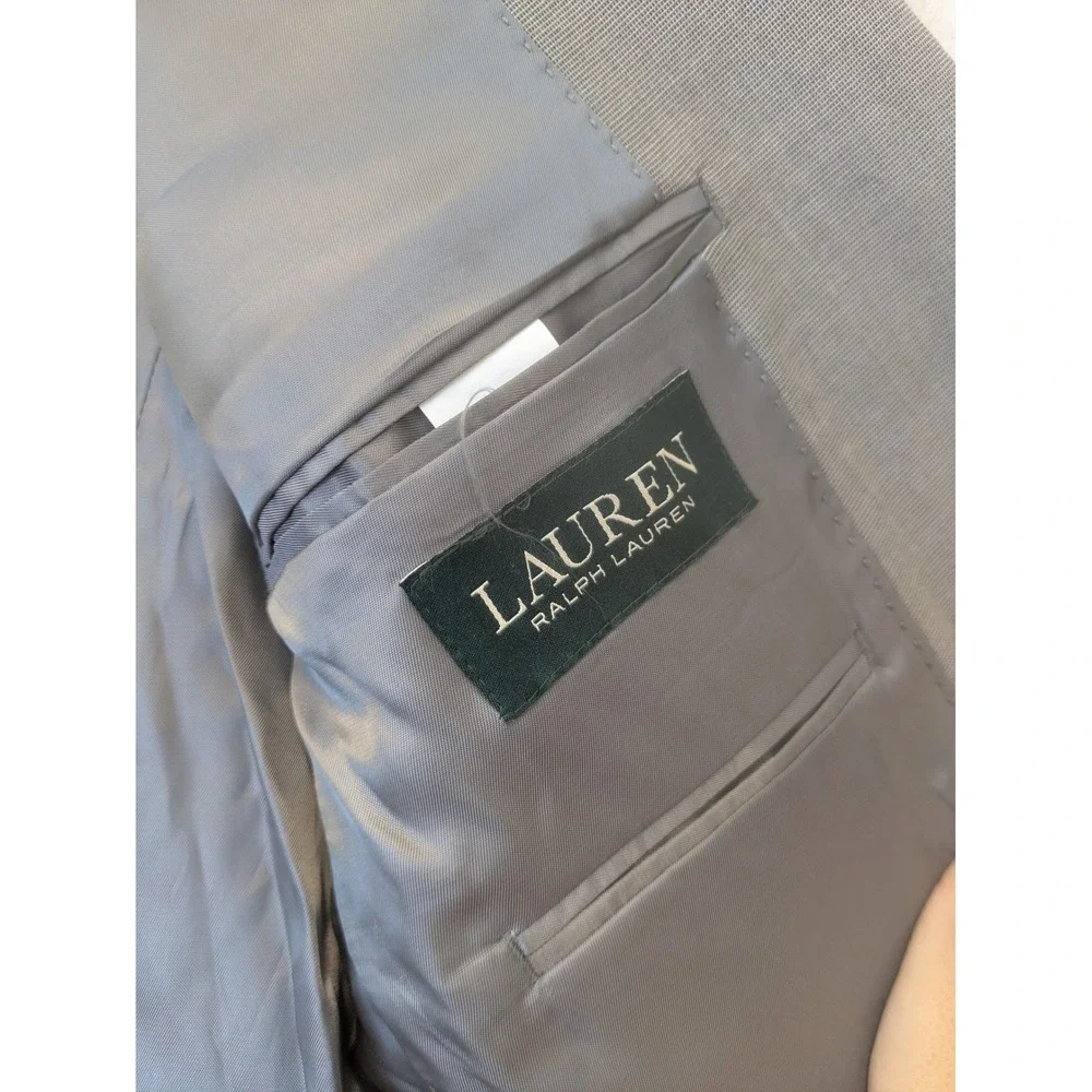 Lauren Ralph Lauren Suit Jacket Kid's 16R Grey Two Button Formal Blazer
